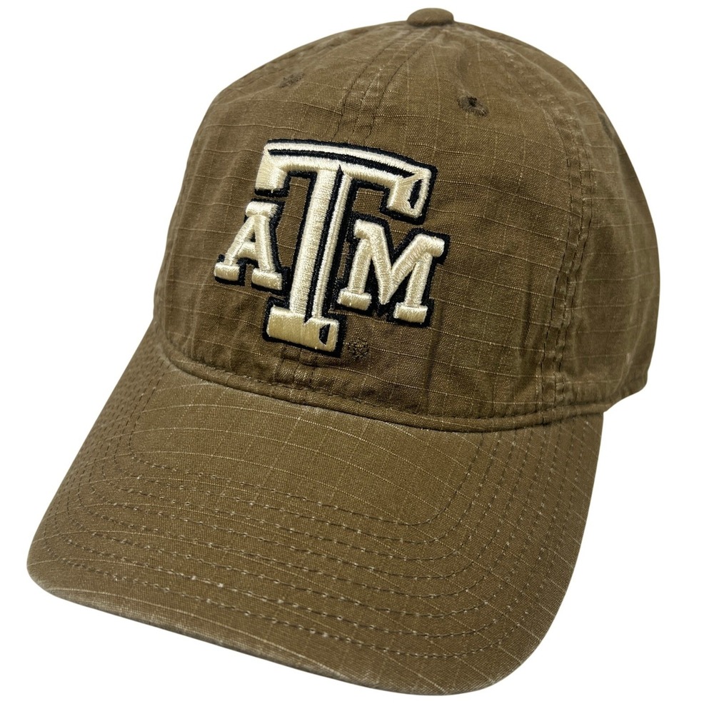 Adidas Texas A&M Aggies Ripstop Baseball Cap Brown Adjustable Hat ATM Logo